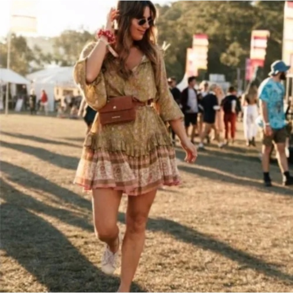 Spell & The Gypsy Collective Dahlia Tunic Floral Print Dress Size Medium